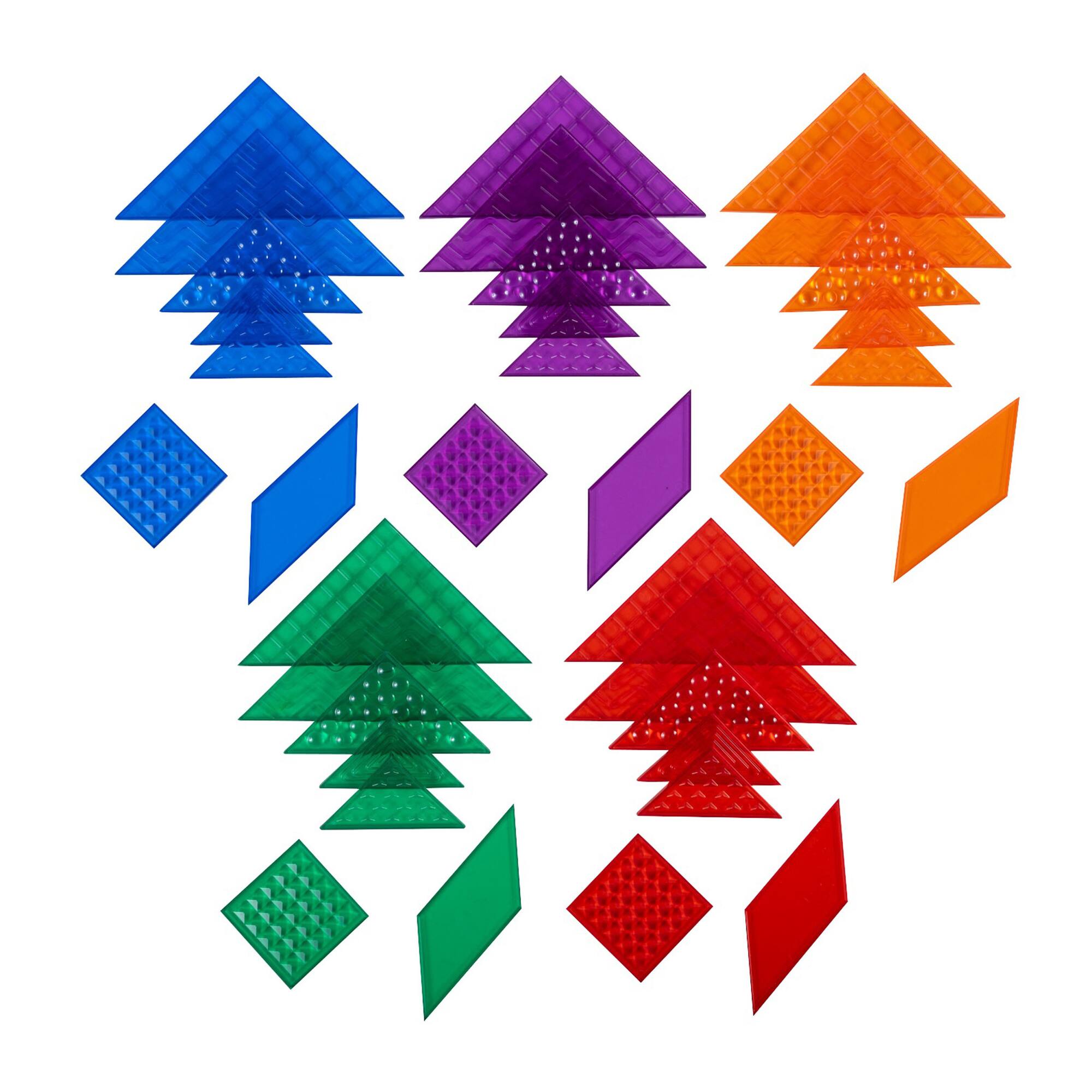 edxeducation® Translucent Tactile Tangrams Set